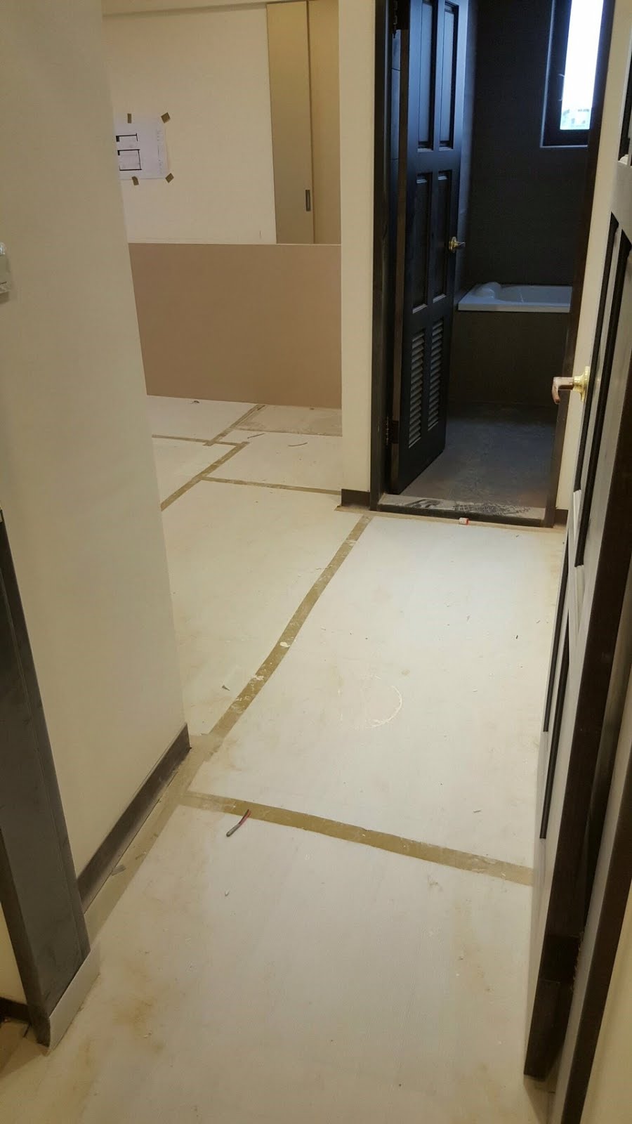 超耐磨地板張貼鋪設