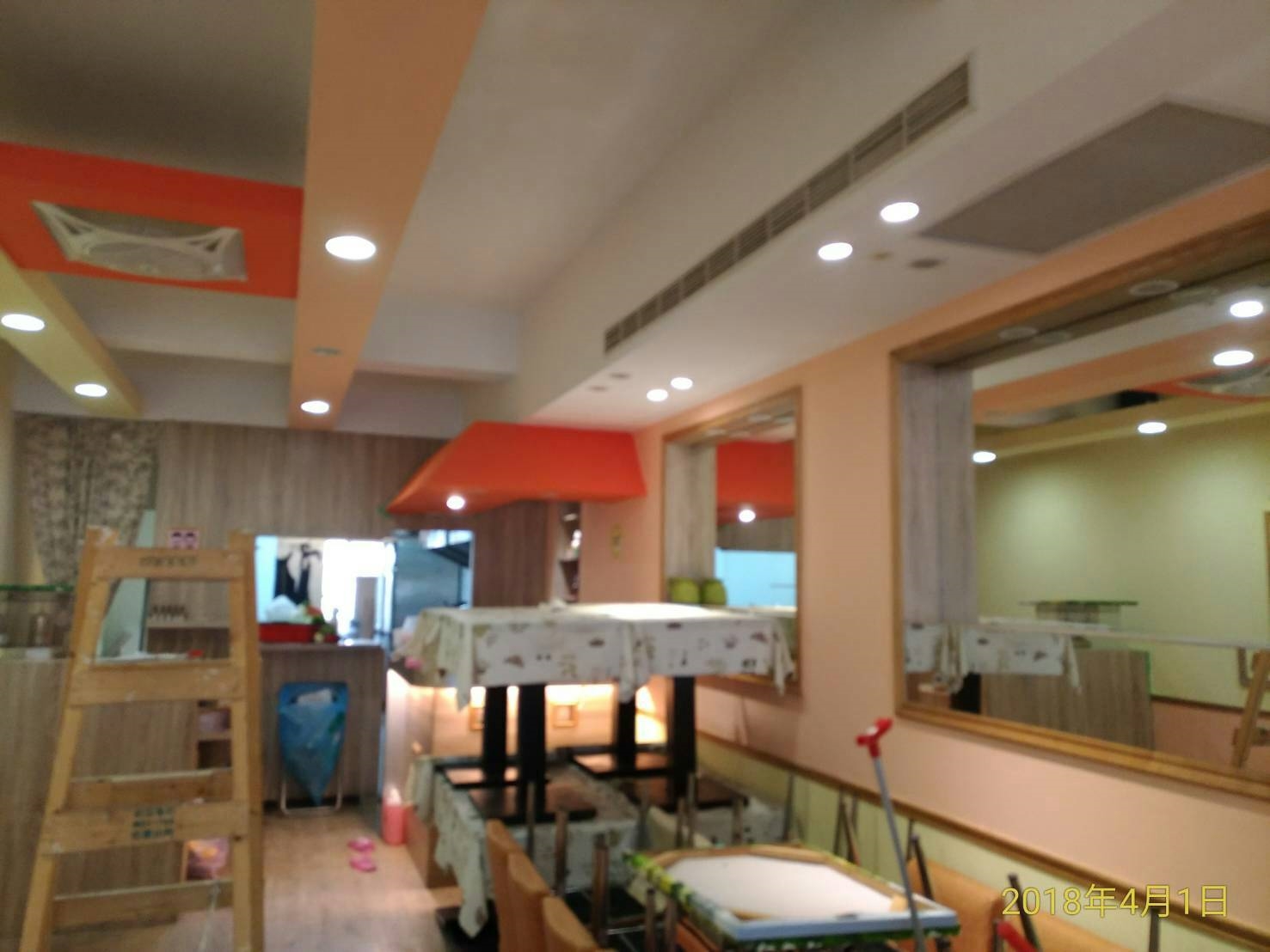 景美餐廳店面室內油漆粉刷