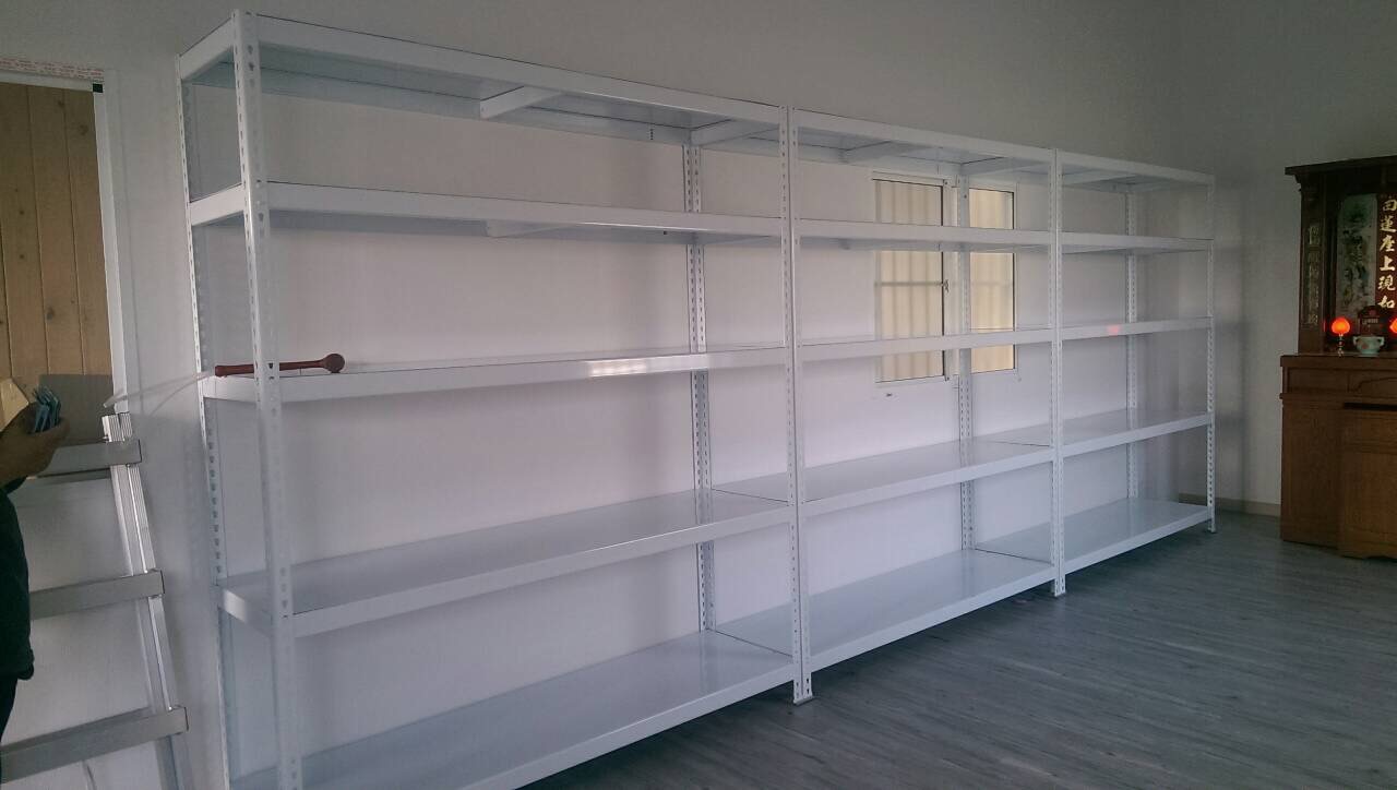 白色烤漆免螺絲角鋼組合架