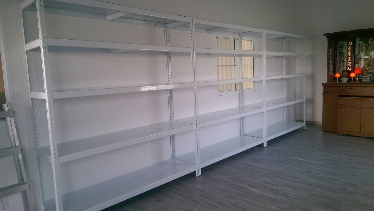 白色烤漆免螺絲角鋼組合架