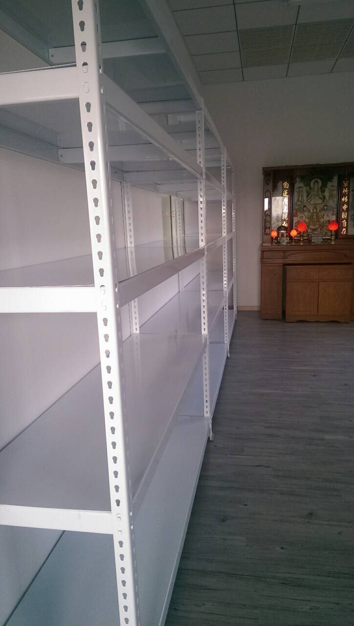 白色烤漆免螺絲角鋼組合架