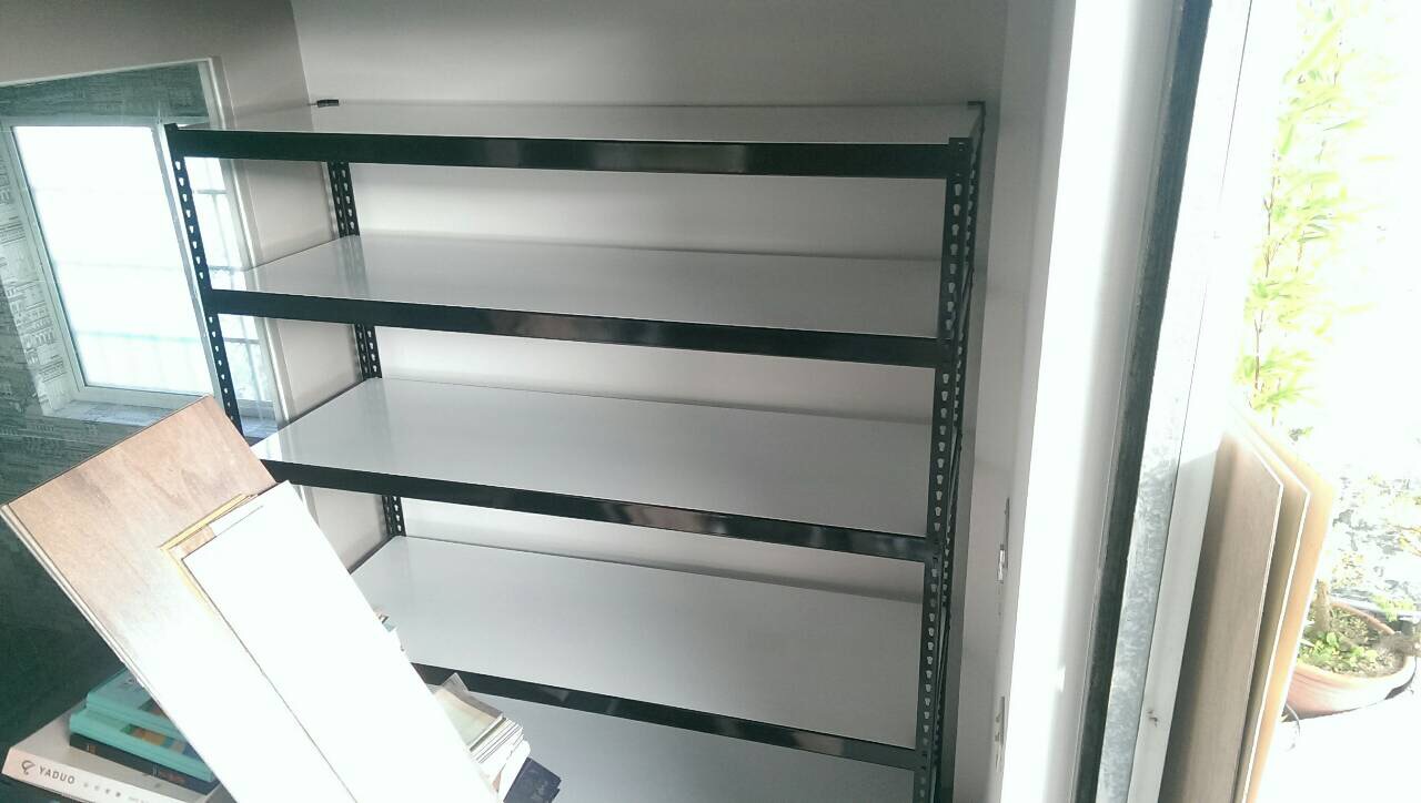 黑色烤漆免螺絲角鋼組合架