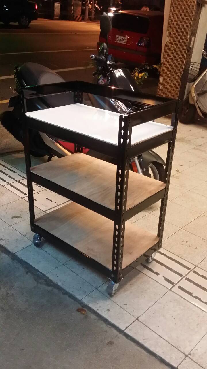 黑色烤漆免螺絲角鋼組合架