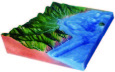 海岸侵蝕地形及海底地形模型(台製)