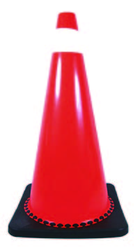 PVC製交通三角錐(黑底)