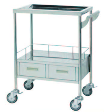 不鏽鋼二層凹面推車