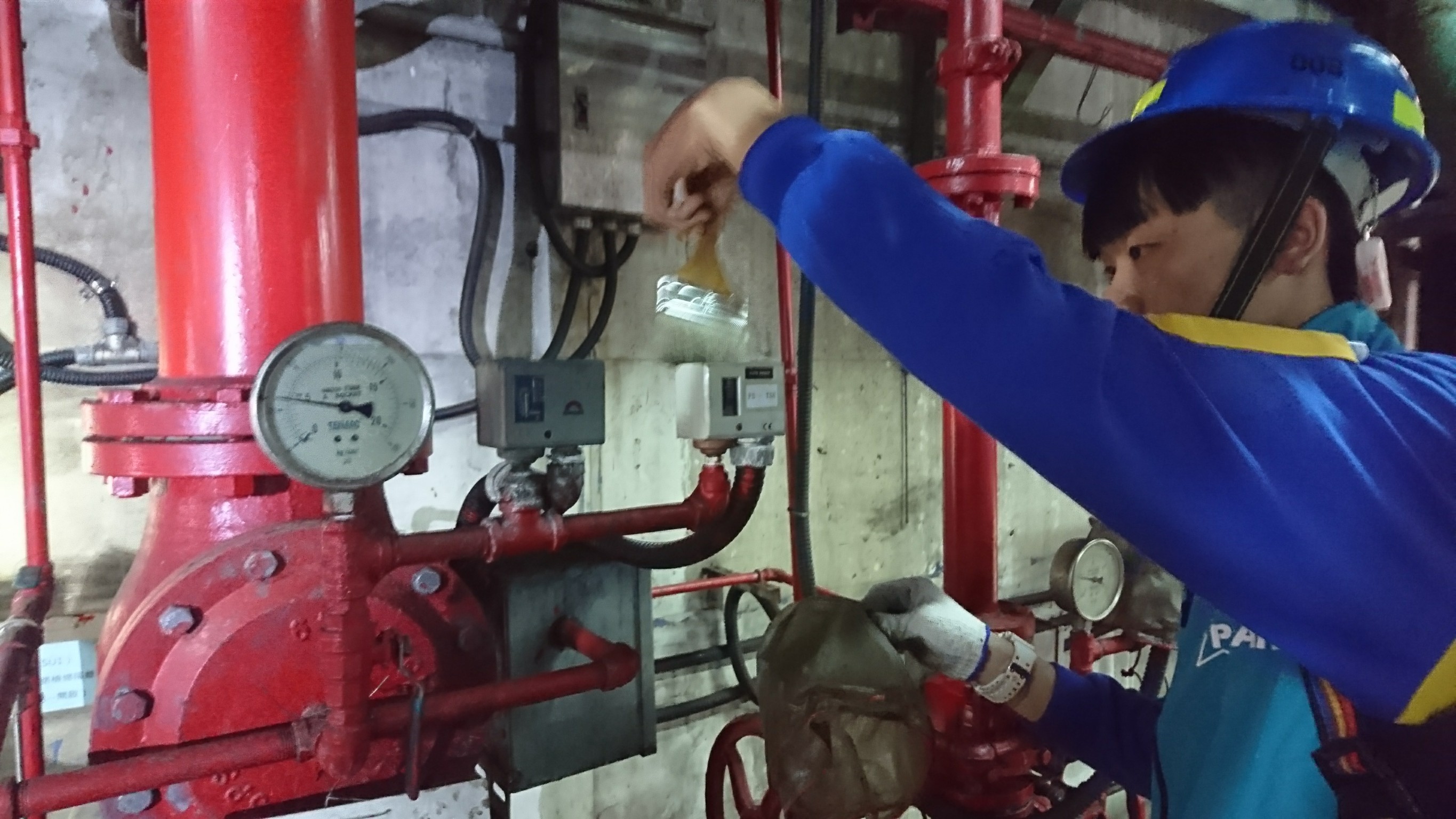 基隆發電廠消防機電保養漏油偵測