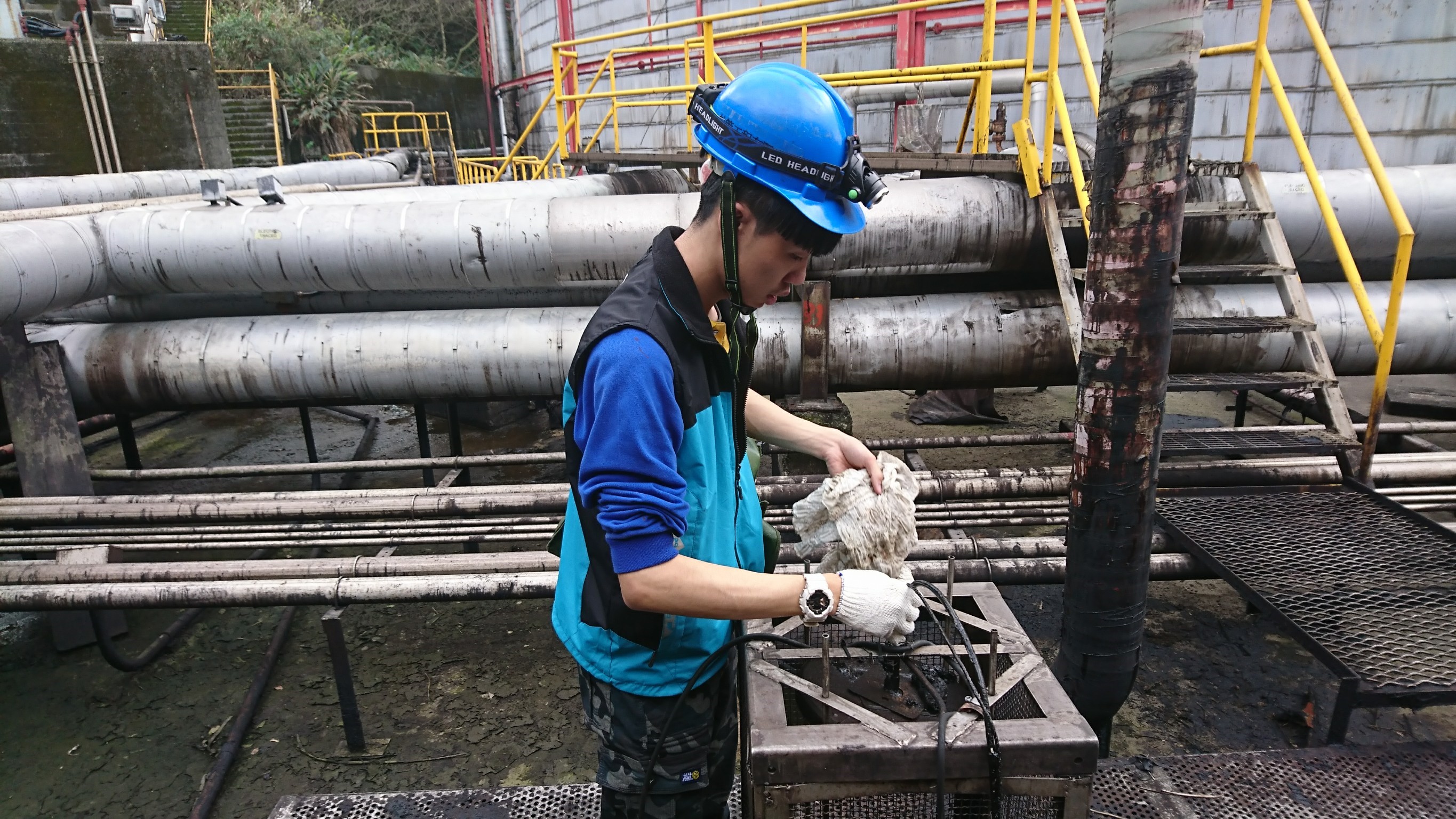 基隆發電廠消防機電保養漏油偵測