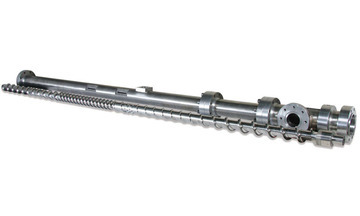 側邊入料及多脫氣孔式廢料回收再生機用螺桿和料管