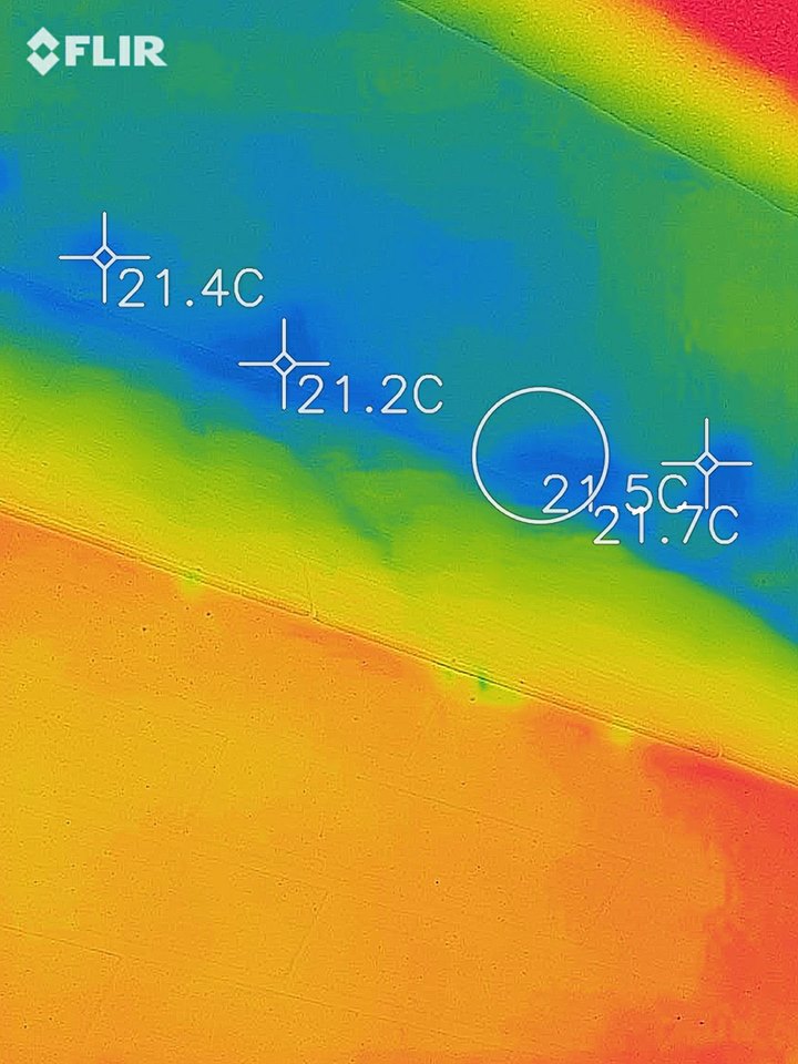 紅外線熱像儀檢測-陽台天花板滲水情形