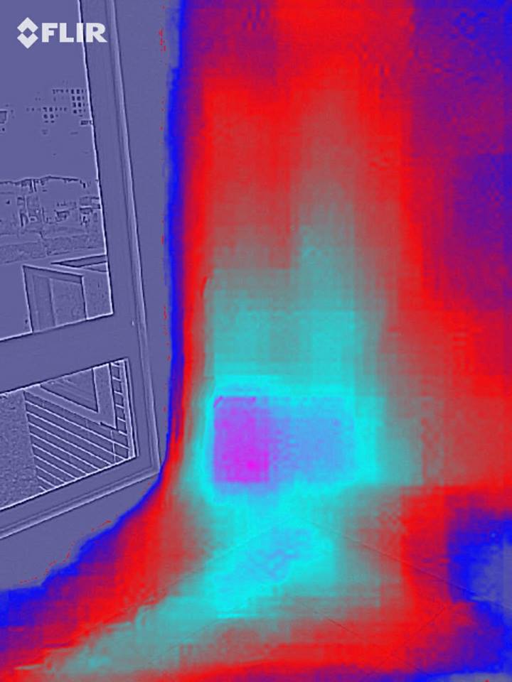 紅外線熱像儀觀測屏東新成屋大樓防水品質