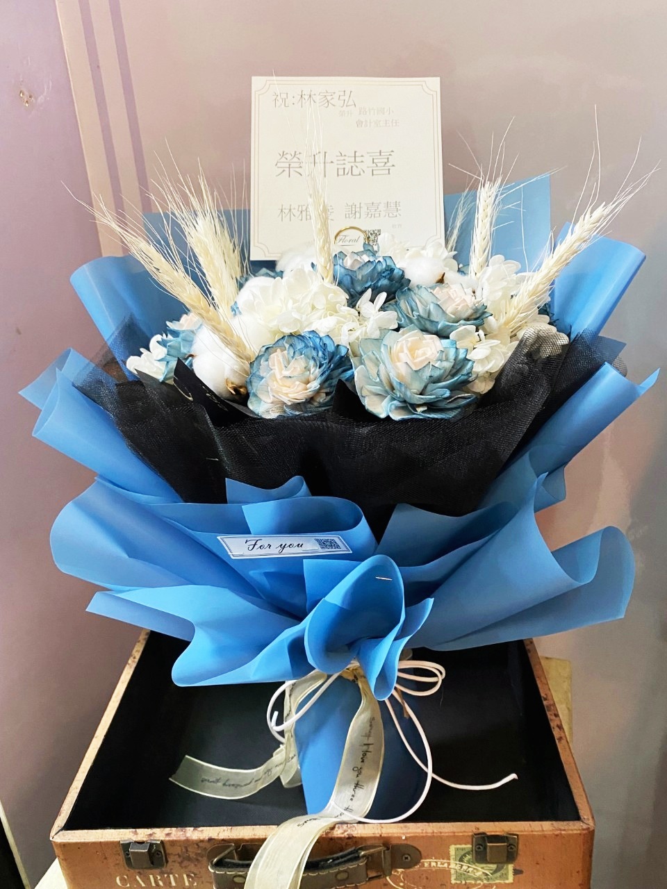 永生花花束＆壓克力圓球花束