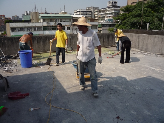 屋頂PU防水隔熱施工圖