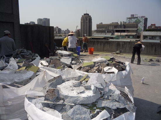 屋頂PU防水隔熱施工圖