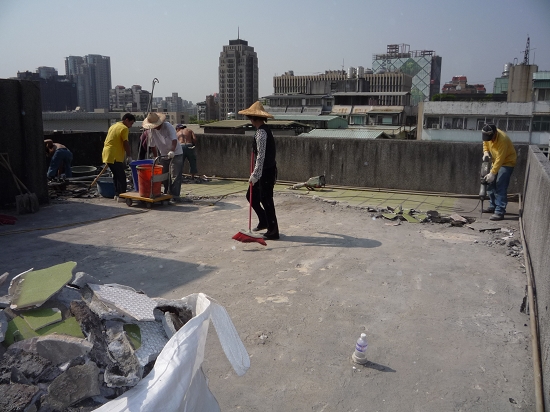 屋頂PU防水隔熱施工圖