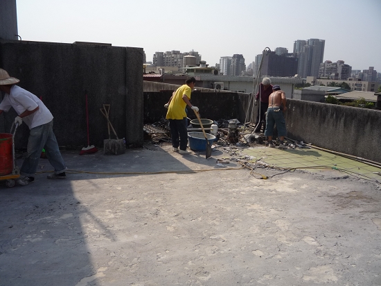 屋頂PU防水隔熱施工圖