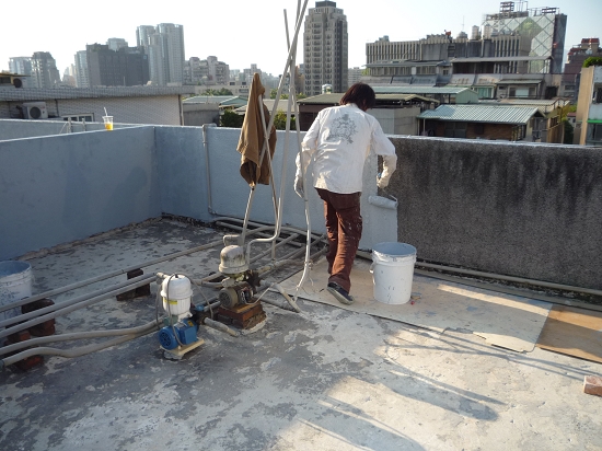 屋頂PU防水隔熱施工圖