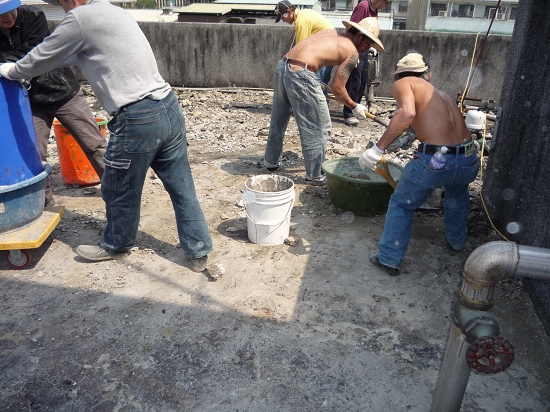 屋頂PU防水隔熱施工圖