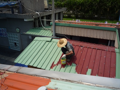 鐵皮屋漏水防水施工圖