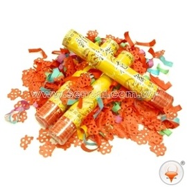 全紅~囍~彩紙，喜氣滿天飄揚，讓您的活動場合充滿喜氣洋洋，給新人滿滿的祝福，旋轉手轉禮炮(雙喜)