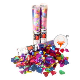 按鈕式彩帶拉炮~㊣愛心亮片㊣~特殊透明管拉砲！全台首賣！！創意呈現！！