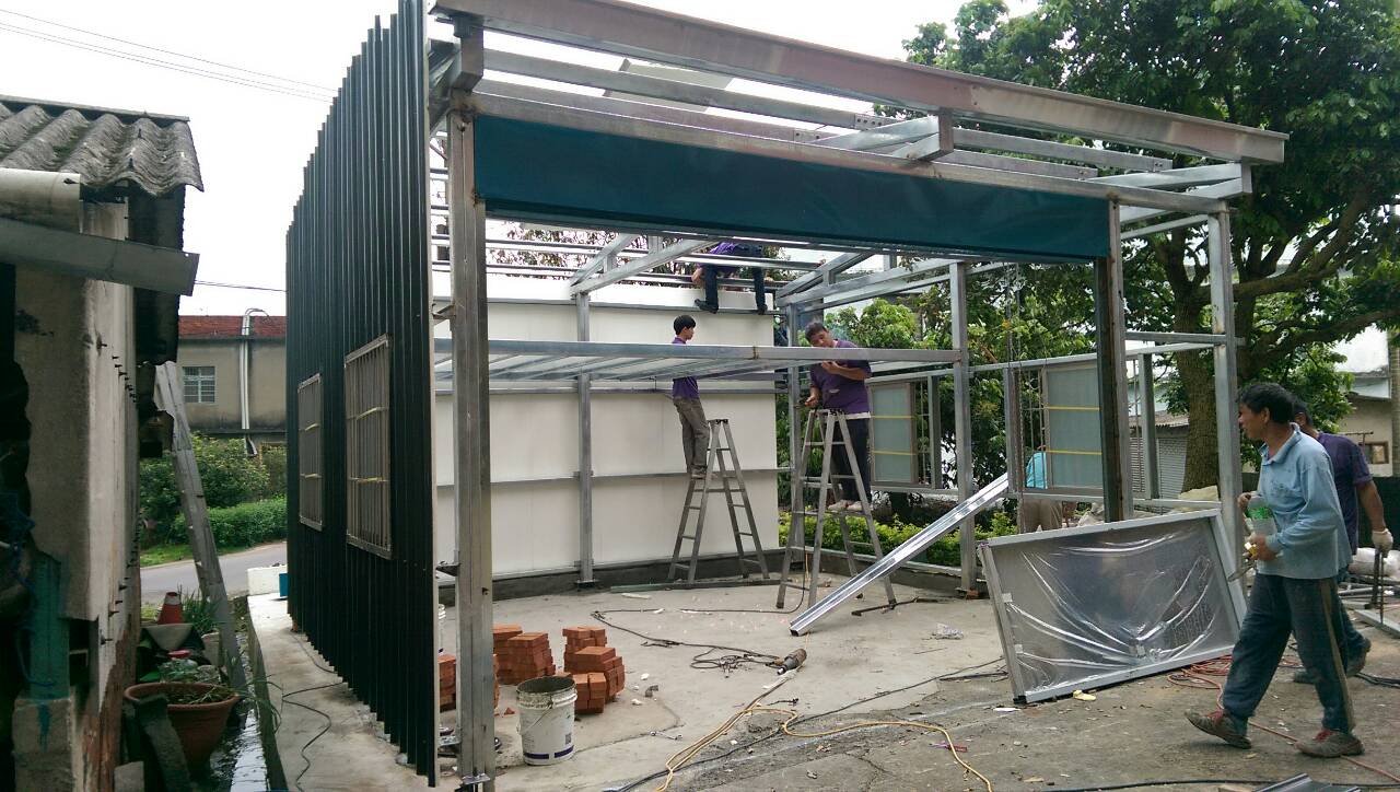 楊梅置物間鐵皮屋換新01