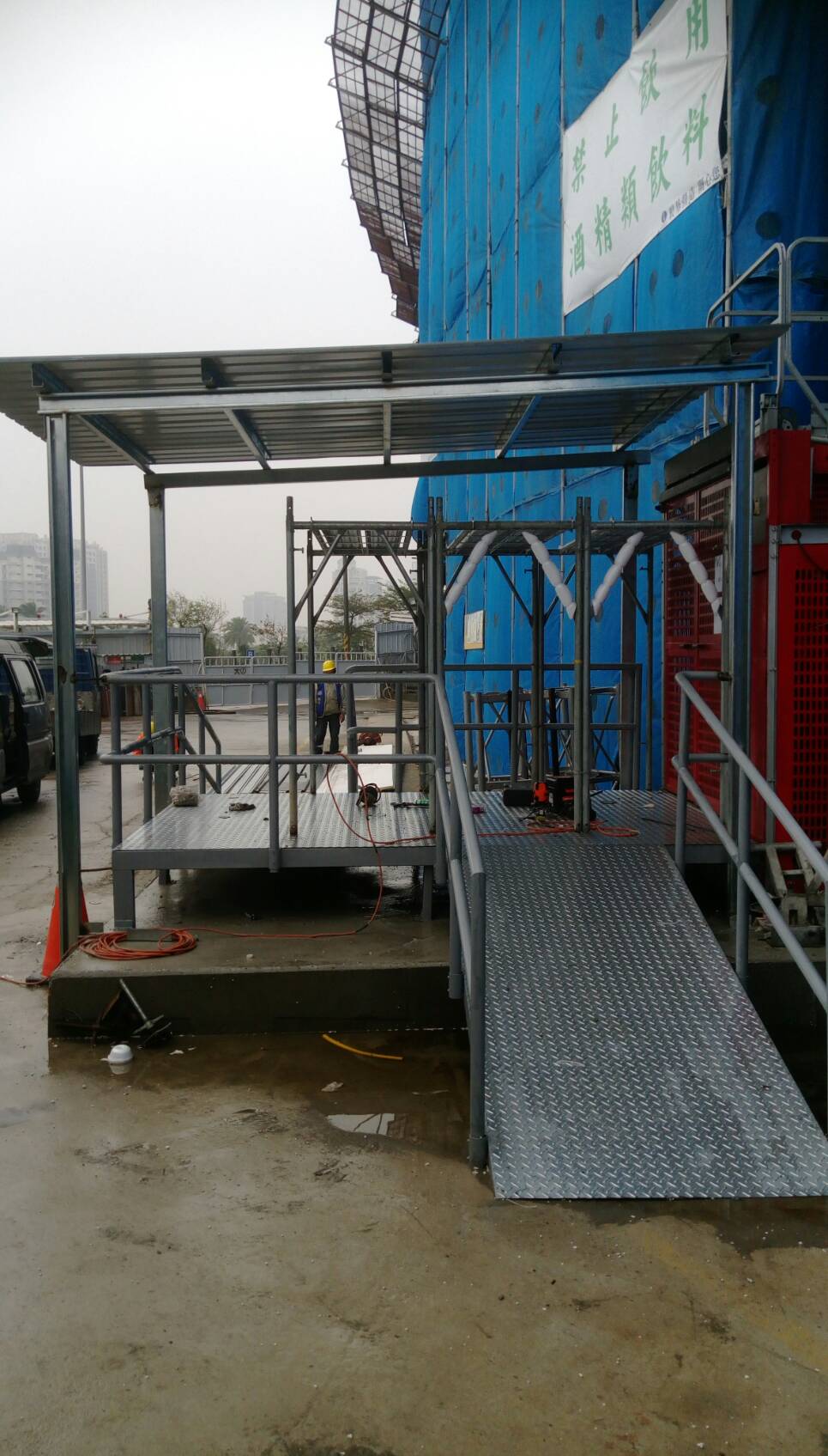 桃園工地雨遮工程02