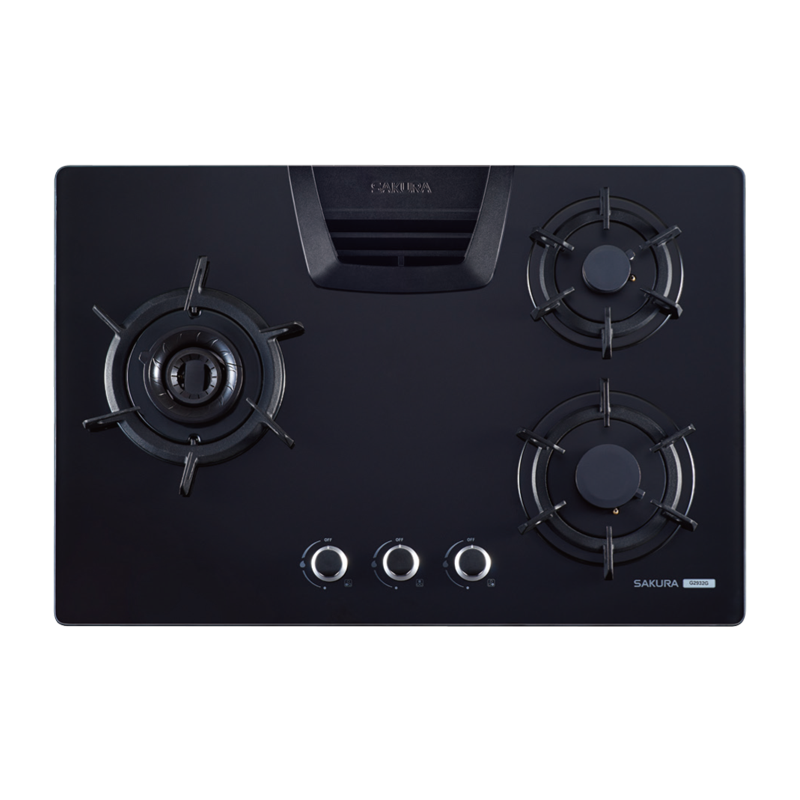 櫻花三口雙炫火玻璃檯面爐G2932G