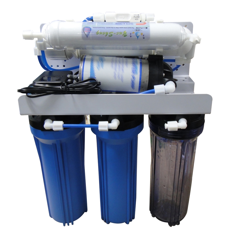 經濟型馬達上放RO純水5道