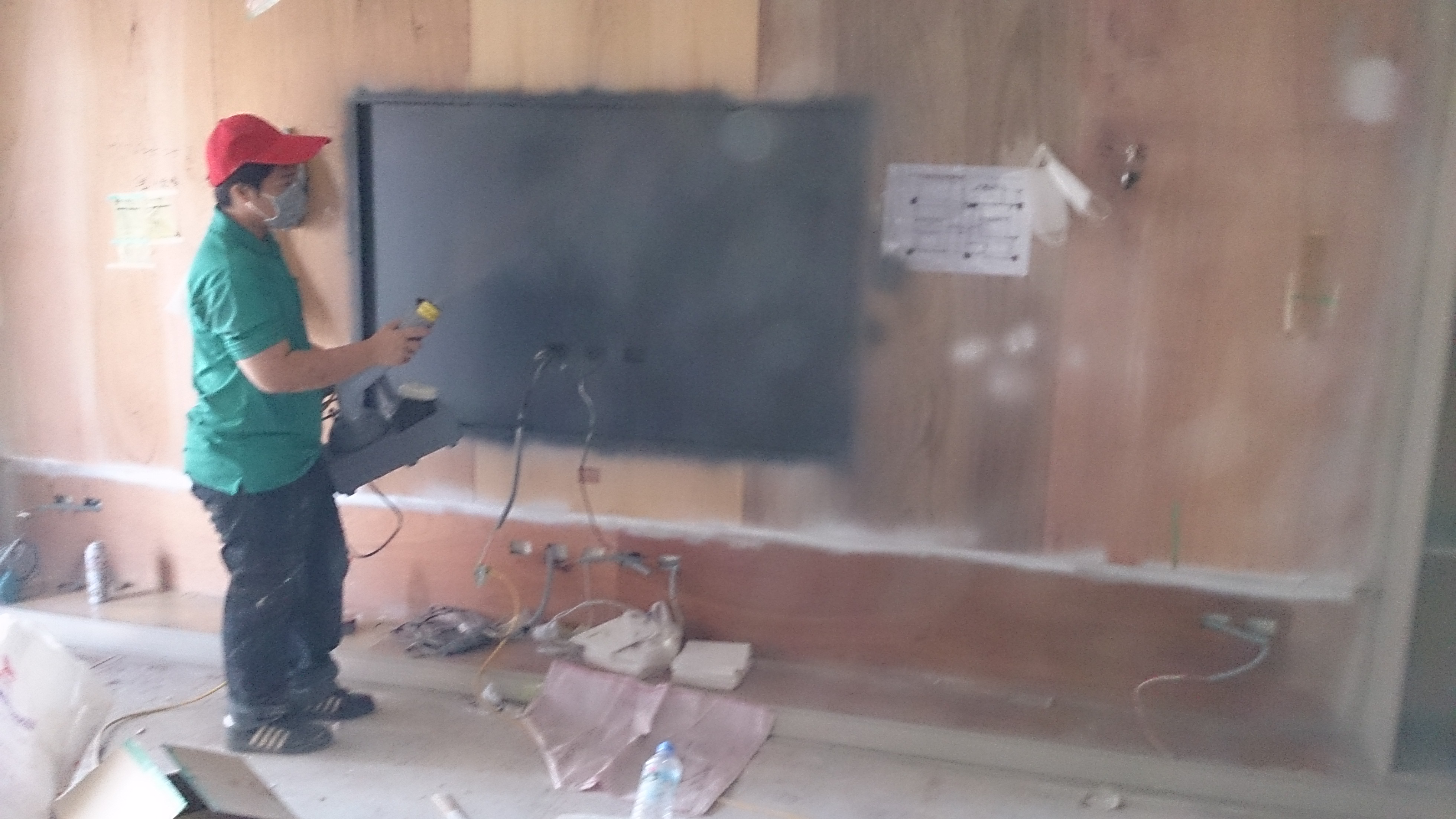 裝璜前工程消毒