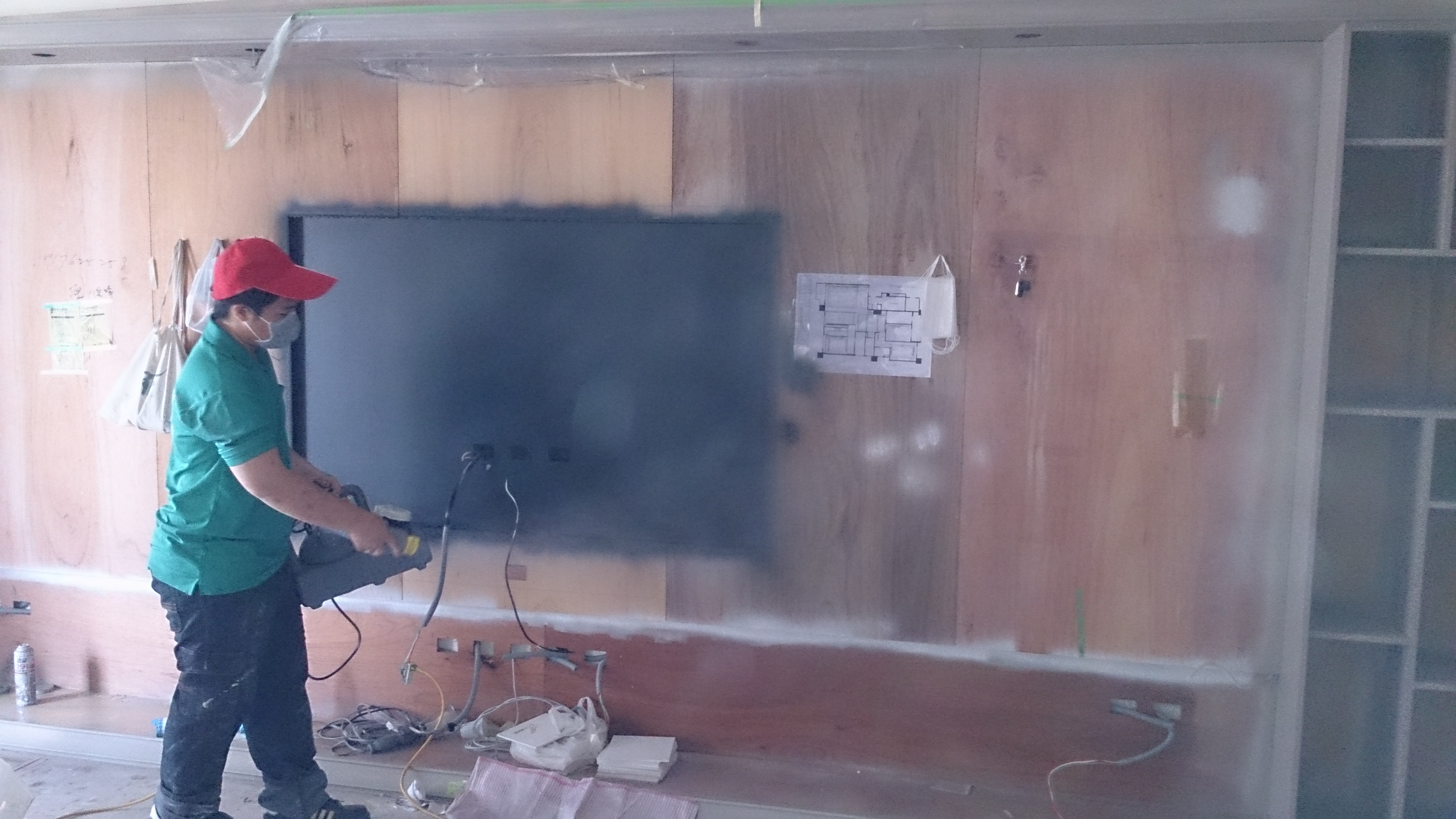 裝璜前工程消毒