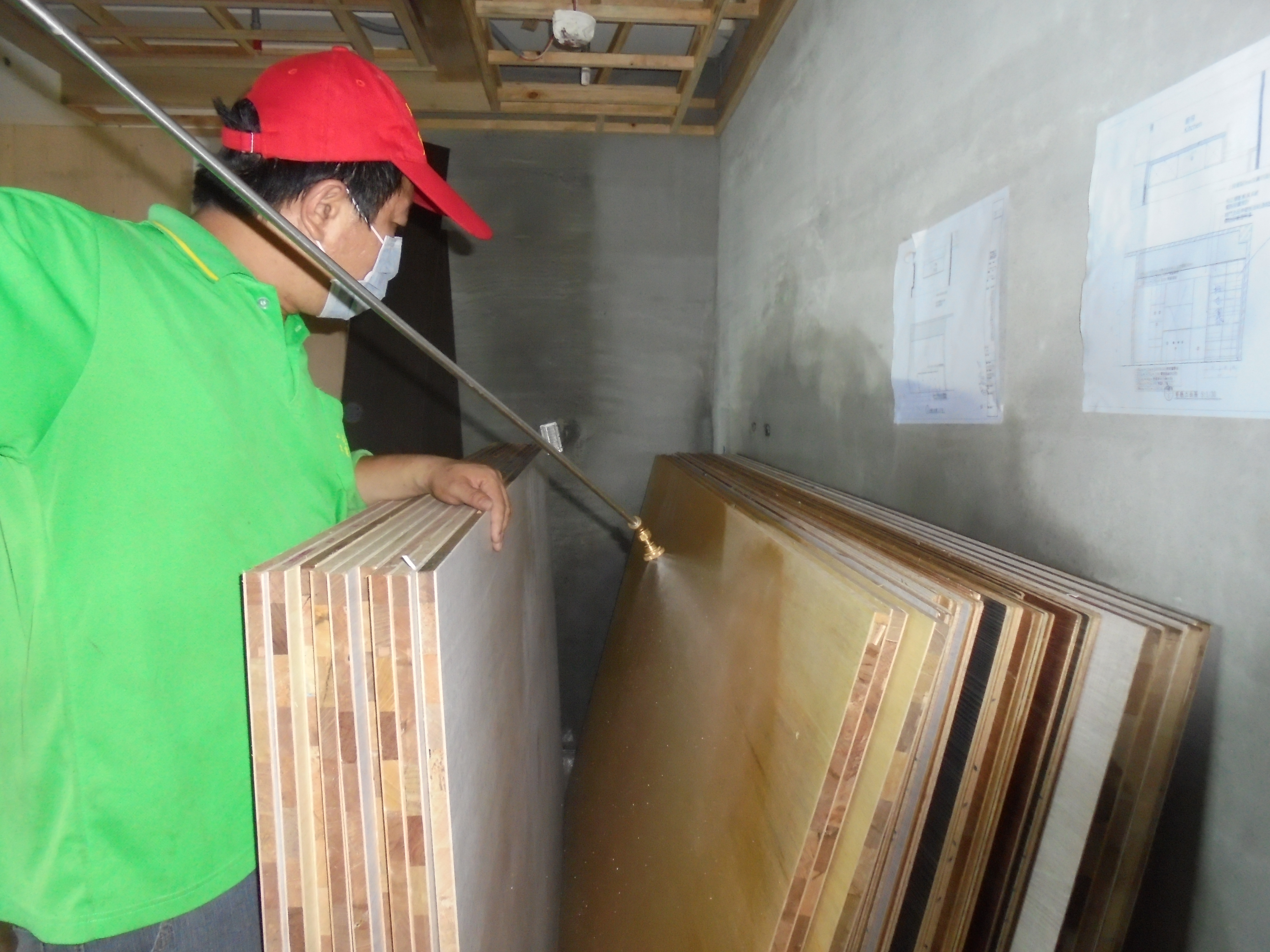 裝璜前工程消毒