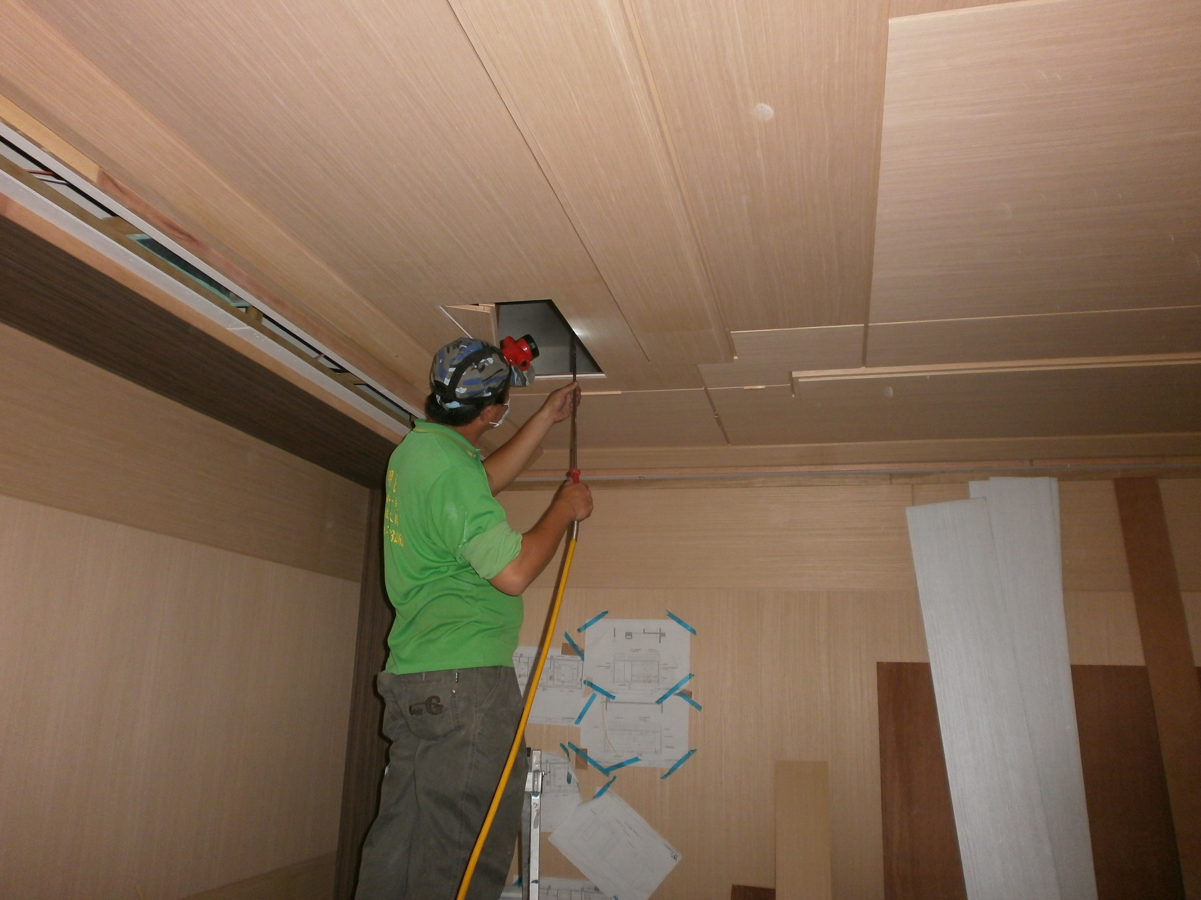 裝璜前工程消毒