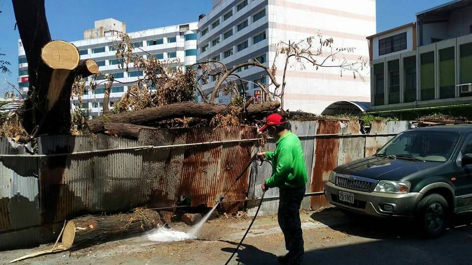 明亮消毒支援台東市災後環境消毒重建
