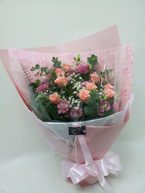 香檳玫瑰花束A-59