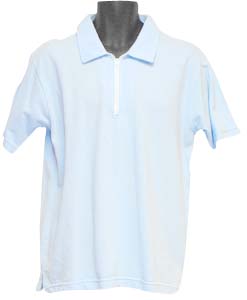 網眼POLO衫-淺藍色