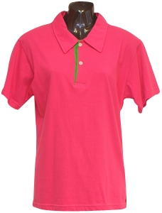 純棉POLO衫-粉紅色