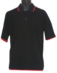 網眼POLO衫-黑色