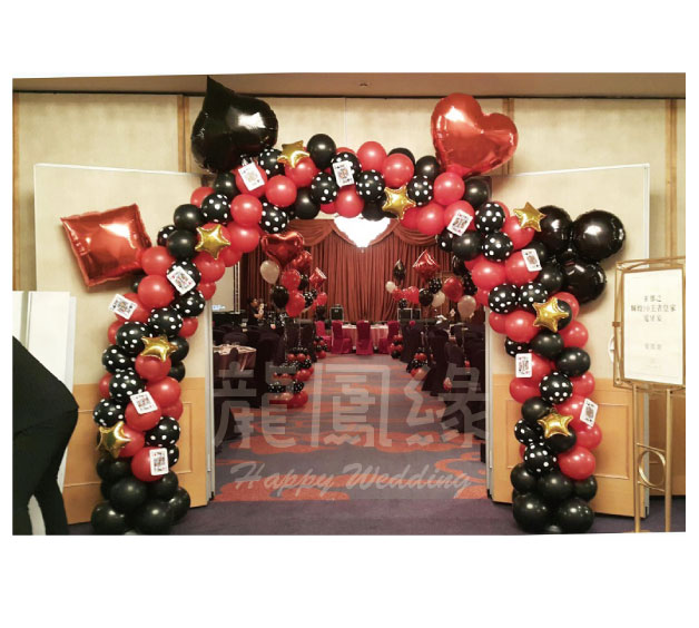 撲克牌賭場氣球布置