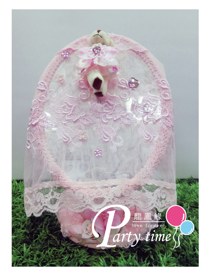 俏麗新娘熊橢圓鏡