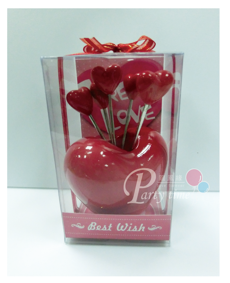 愛心水果叉(中開)