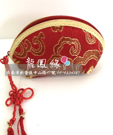 繡花錦緞零錢包喜糖盒/個
