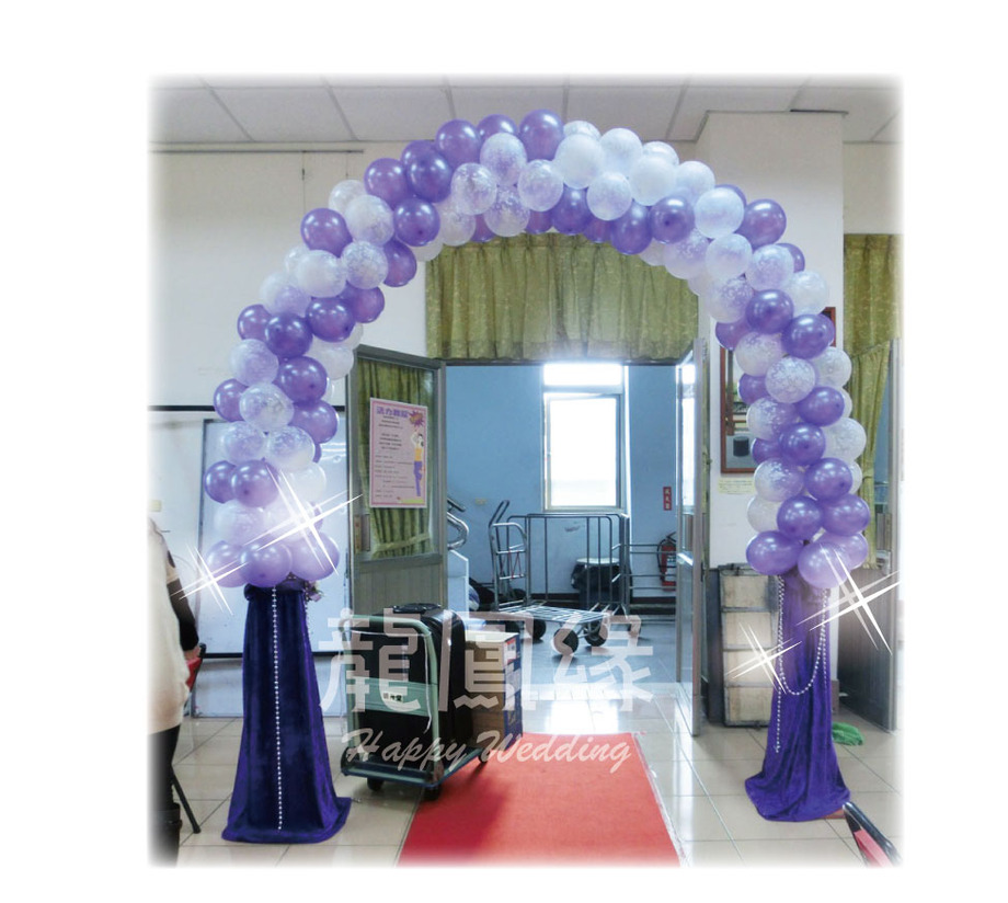 素感氣球拱門