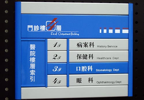 醫院指示牌