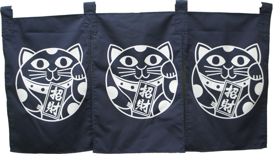 A330-5招財胖胖貓門簾