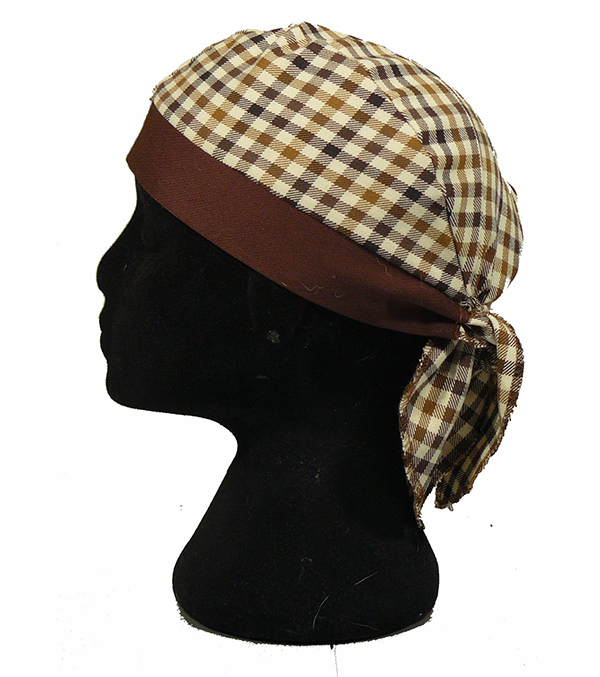 &nbsp;咖啡格花海盜帽