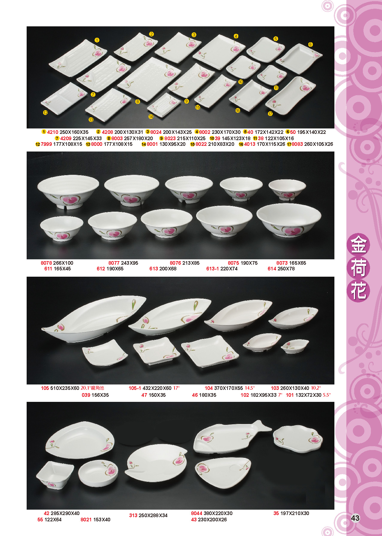 HH-金荷花美耐皿碗盤