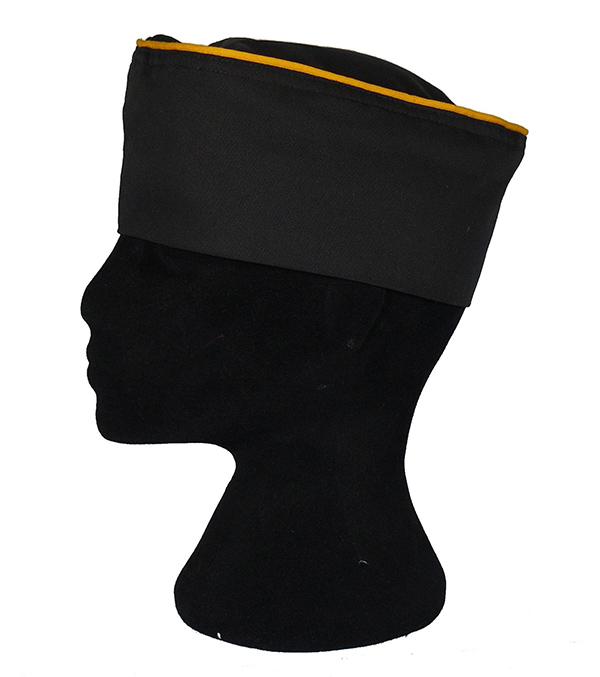 A324-2黑滾金黃邊布帽