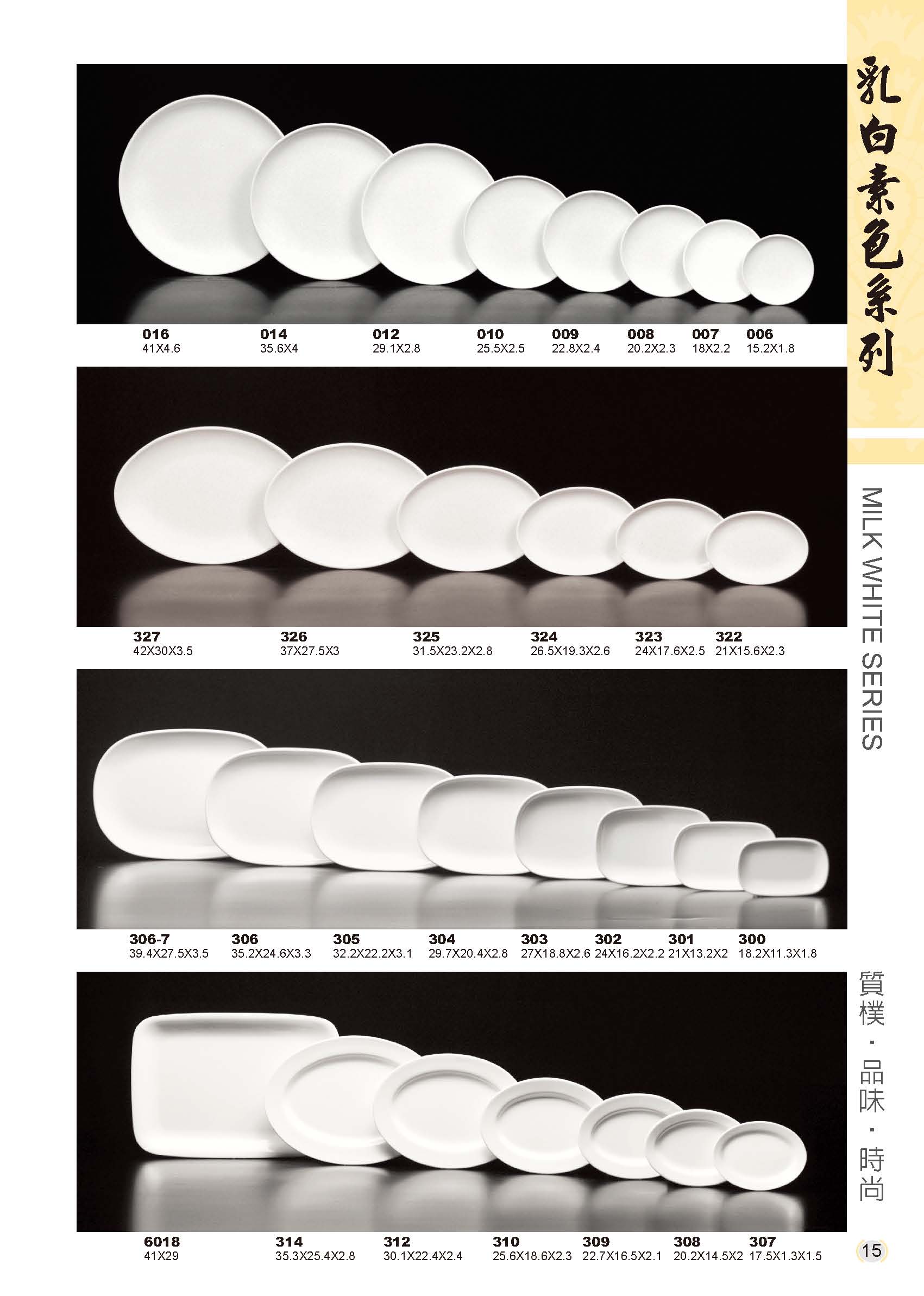 利泰-乳白素面美耐皿碗盤
