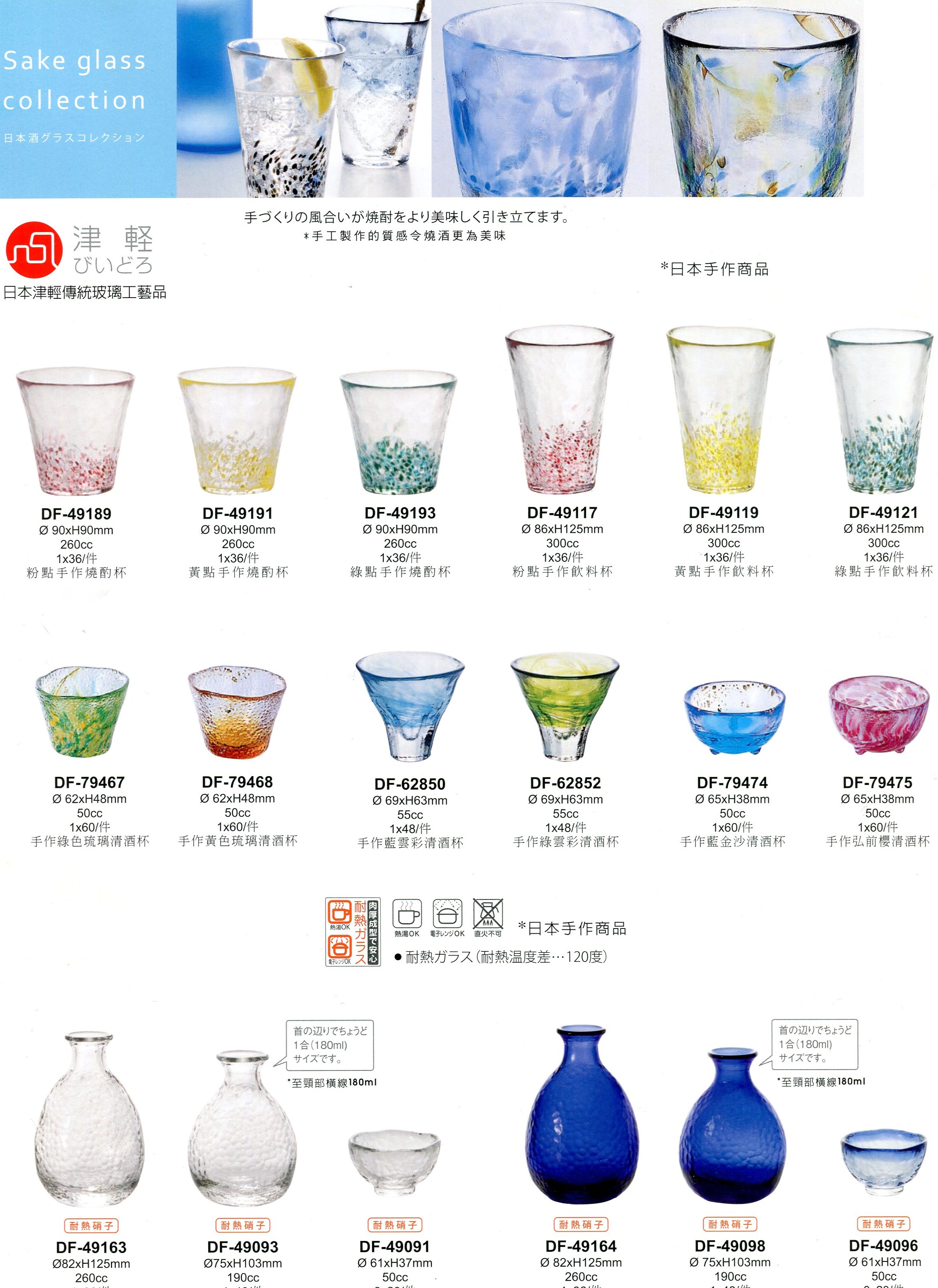 日本Aderia琉璃清酒杯